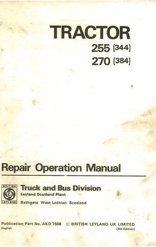 Leyland tractor 255 270 344 - leyland,
